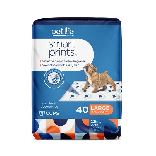 Dog Pads, Smart Prints, Large, Sunshine & Rainbows Print, 40Ct