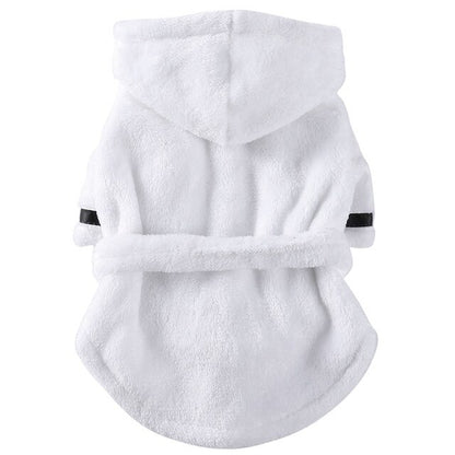 Pet Dog Towel Pajama with Hood Thickened Luxury Soft Cotton Hooded Bathrobe Quick Drying and Super Absorbent Dog Bath Towel